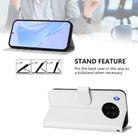 For Honor 50 Lite / Huawei nova 8i Skin Feel Solid Color Leather Phone Case with Lanyard(White) - 3