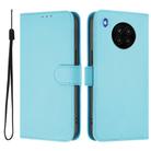 For Honor 50 Lite / Huawei nova 8i Skin Feel Solid Color Leather Phone Case with Lanyard(Sky Blue) - 2