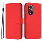 For Honor 50 Pro / Huawei nova 9 Pro Skin Feel Solid Color Leather Phone Case with Lanyard(Red) - 2