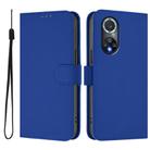 For Honor 50 Pro / Huawei nova 9 Pro Skin Feel Solid Color Leather Phone Case with Lanyard(Dark Blue) - 2