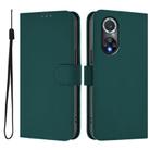 For Honor 50 Pro / Huawei nova 9 Pro Skin Feel Solid Color Leather Phone Case with Lanyard(Dark Green) - 2