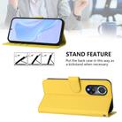 For Honor 50 Pro / Huawei nova 9 Pro Skin Feel Solid Color Leather Phone Case with Lanyard(Lemon Yellow) - 3