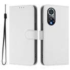 For Honor 50 Pro / Huawei nova 9 Pro Skin Feel Solid Color Leather Phone Case with Lanyard(White) - 2