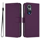 For Honor 50 Pro / Huawei nova 9 Pro Skin Feel Solid Color Leather Phone Case with Lanyard(Violet) - 2