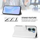 For Honor 60 Skin Feel Solid Color Leather Phone Case with Lanyard(White) - 3