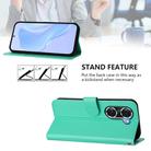 For Honor 60 Pro Skin Feel Solid Color Leather Phone Case with Lanyard(Green) - 3