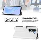 For Honor 60 Pro Skin Feel Solid Color Leather Phone Case with Lanyard(White) - 3