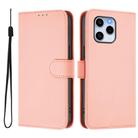 For Honor 60 SE Skin Feel Solid Color Leather Phone Case with Lanyard(Pink) - 2