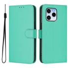 For Honor 60 SE Skin Feel Solid Color Leather Phone Case with Lanyard(Green) - 2