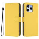 For Honor 60 SE Skin Feel Solid Color Leather Phone Case with Lanyard(Lemon Yellow) - 2