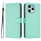 For Honor 60 SE Skin Feel Solid Color Leather Phone Case with Lanyard(Mint Green) - 2