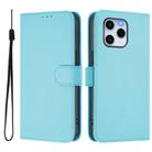 For Honor 60 SE Skin Feel Solid Color Leather Phone Case with Lanyard(Sky Blue) - 2