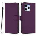For Honor 60 SE Skin Feel Solid Color Leather Phone Case with Lanyard(Violet) - 2