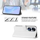 For Honor 70 Skin Feel Solid Color Leather Phone Case with Lanyard(White) - 3