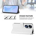 For Honor 70 Pro Skin Feel Solid Color Leather Phone Case with Lanyard(White) - 3
