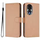 For Honor 80 Skin Feel Solid Color Leather Phone Case with Lanyard(Nude) - 2