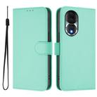For Honor 80 Skin Feel Solid Color Leather Phone Case with Lanyard(Mint Green) - 2