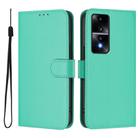 For Honor 80 GT Skin Feel Solid Color Leather Phone Case with Lanyard(Green) - 2