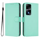 For Honor 80 GT Skin Feel Solid Color Leather Phone Case with Lanyard(Mint Green) - 2