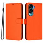 For Honor 90 Lite / X50i Skin Feel Solid Color Leather Phone Case with Lanyard(Orange) - 2