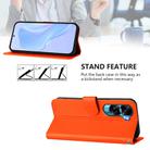 For Honor 90 Lite / X50i Skin Feel Solid Color Leather Phone Case with Lanyard(Orange) - 3