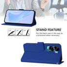 For Honor 90 Lite / X50i Skin Feel Solid Color Leather Phone Case with Lanyard(Dark Blue) - 3