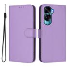 For Honor 90 Lite / X50i Skin Feel Solid Color Leather Phone Case with Lanyard(Lavender Purple) - 2