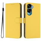 For Honor 90 Lite / X50i Skin Feel Solid Color Leather Phone Case with Lanyard(Lemon Yellow) - 2