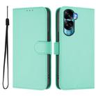 For Honor 90 Lite / X50i Skin Feel Solid Color Leather Phone Case with Lanyard(Mint Green) - 2