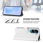 For Honor 90 Lite / X50i Skin Feel Solid Color Leather Phone Case with Lanyard(White) - 3