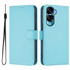 For Honor 90 Lite / X50i Skin Feel Solid Color Leather Phone Case with Lanyard(Sky Blue) - 2