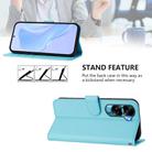 For Honor 90 Lite / X50i Skin Feel Solid Color Leather Phone Case with Lanyard(Sky Blue) - 3