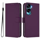 For Honor 90 Lite / X50i Skin Feel Solid Color Leather Phone Case with Lanyard(Violet) - 2