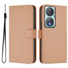 For Honor 90 Smart / X7b 5G / 4G Skin Feel Solid Color Leather Phone Case with Lanyard(Nude) - 2