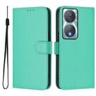 For Honor 90 Smart / X7b 5G / 4G Skin Feel Solid Color Leather Phone Case with Lanyard(Green) - 2
