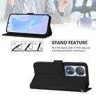For Honor 90 Smart / X7b 5G / 4G Skin Feel Solid Color Leather Phone Case with Lanyard(Black) - 3
