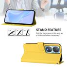 For Honor 90 Smart / X7b 5G / 4G Skin Feel Solid Color Leather Phone Case with Lanyard(Lemon Yellow) - 3