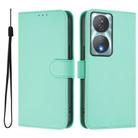 For Honor 90 Smart / X7b 5G / 4G Skin Feel Solid Color Leather Phone Case with Lanyard(Mint Green) - 2