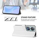 For Honor 90 Smart / X7b 5G / 4G Skin Feel Solid Color Leather Phone Case with Lanyard(White) - 3