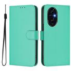 For Honor 200 Skin Feel Solid Color Leather Phone Case with Lanyard(Green) - 2