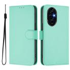 For Honor 200 Pro Skin Feel Solid Color Leather Phone Case with Lanyard(Mint Green) - 2