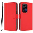 For Honor 200 Lite Global Skin Feel Solid Color Leather Phone Case with Lanyard(Red) - 2