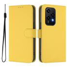 For Honor 200 Lite Global Skin Feel Solid Color Leather Phone Case with Lanyard(Lemon Yellow) - 2