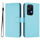 For Honor 200 Lite Global Skin Feel Solid Color Leather Phone Case with Lanyard(Sky Blue) - 2