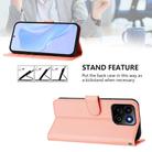 For Honor 200 Smart Skin Feel Solid Color Leather Phone Case with Lanyard(Pink) - 3