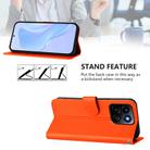 For Honor 200 Smart Skin Feel Solid Color Leather Phone Case with Lanyard(Orange) - 3