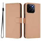 For Honor 200 Smart Skin Feel Solid Color Leather Phone Case with Lanyard(Nude) - 2