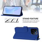 For Honor 200 Smart Skin Feel Solid Color Leather Phone Case with Lanyard(Dark Blue) - 3