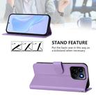 For Honor 200 Smart Skin Feel Solid Color Leather Phone Case with Lanyard(Lavender Purple) - 3