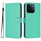 For Honor 200 Smart Skin Feel Solid Color Leather Phone Case with Lanyard(Green) - 2